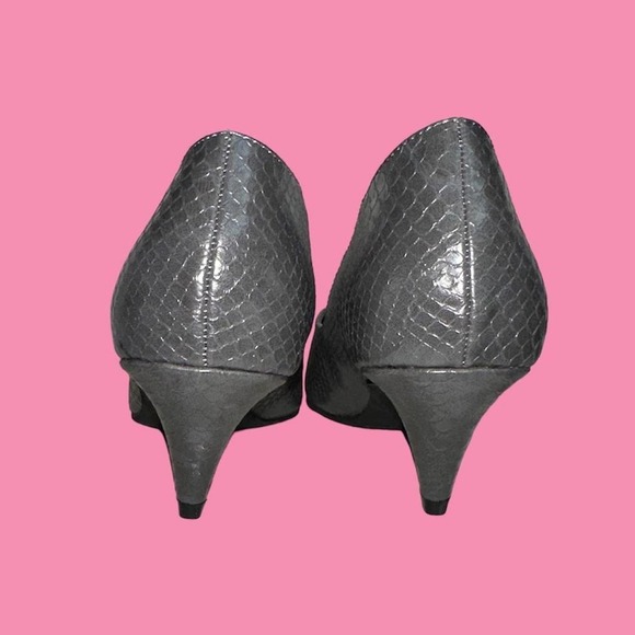 NWT Worthington Embossed Bales Snakeskin Print Point Toe Kitten Heels size 6 - Picture 4 of 5
